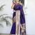 purple woven design zari paithani saree