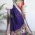 purple woven design zari paithani saree