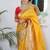 yellow yellow ethnic woven design zari paithani saree