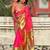 peach woven design zari paithani saree