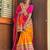 yellow bandhani printed gotta patti bandhani saree