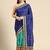 navy_blue bandhani gotta patti half & half saree