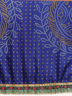 navy_blue bandhani gotta patti half & half saree 3