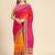 yellow bandhani gotta patti half & half saree