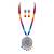 Silver plated oxidized german silver ganesha pendant with multicolor cotton thread beads necklace set with adjustable