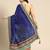 blue bandhani gotta patti half & half saree