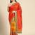 yellow bandhani gotta patti half & half saree
