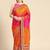 pink bandhani gotta patti saree
