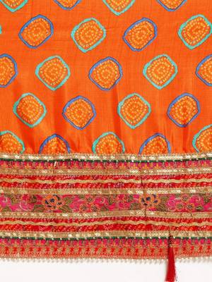 pink bandhani gotta patti saree 3