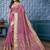 burgundy burgundy & gold-toned ethnic motifs embroidered zari saree