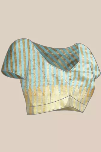 turquoise ethnic motifs embroidered silk cotton saree