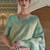 sea_green sea green & gold-toned ethnic motifs zari saree