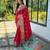 red red & green woven design zari patola saree
