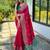 pink pink & green woven design zari patola saree