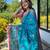 blue blue & magenta woven design zari patola saree