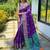 purple purple & green woven design zari patola saree