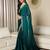 teal satin ready to wear saree
