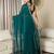 teal satin ready to wear saree