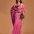 pink ethnic motifs woven design zari banarasi saree