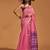 pink ethnic motifs woven design zari banarasi saree