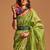 green woven design zari silk banarasi saree