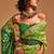 green woven design zari silk banarasi saree