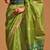 green woven design zari silk banarasi saree