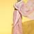 pink striped saree with embellished border