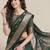 green green embroidered chanderi saree