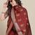maroon maroon floral embroidered cotton saree