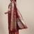 maroon maroon floral embroidered cotton saree