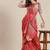 pink women pink & green embroidered chanderi saree