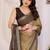 multicolor ethnic motifs pure chiffon fusion saree