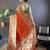 orange woven design zari paithani saree