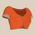 orange woven design zari paithani saree