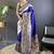 blue woven design zari paithani saree