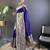blue woven design zari paithani saree