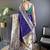 blue woven design zari paithani saree