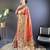 peach woven design zari paithani saree