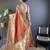 peach woven design zari paithani saree
