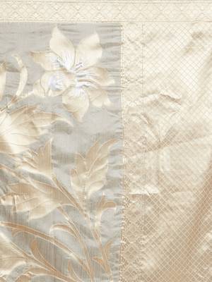 beige beige silk blend woven design kanjeevaram saree 5