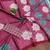 magenta floral pure cotton designer saree