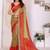 multicolor ethnic motifs pure chiffon fusion saree
