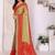 multicolor ethnic motifs pure chiffon fusion saree
