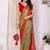 multicolor ethnic motifs pure chiffon fusion saree