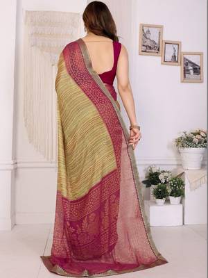 multicolor ethnic motifs pure chiffon saree 4