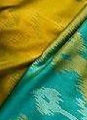 olive woven design zari silk blend pochampally saree 3
