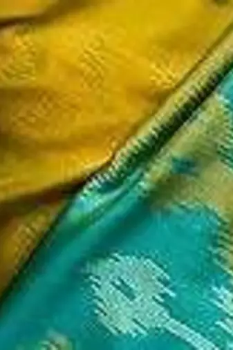olive woven design zari silk blend pochampally saree