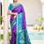 purple woven design zari silk blend pochampally saree