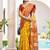 yellow woven design zari silk blend pochampally saree